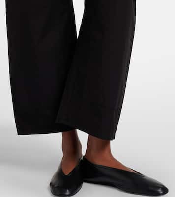 Kyoto cropped cotton wide-leg pants | Leset