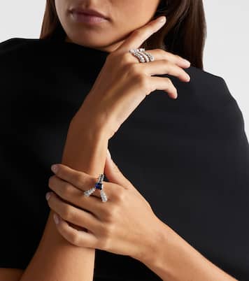 Ring Reign Supreme aus 18kt Weißgold (750/1000) mit Diamanten und Saphir | Yeprem