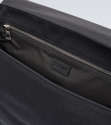 Flex Medium canvas and suede messenger bag | Loewe
