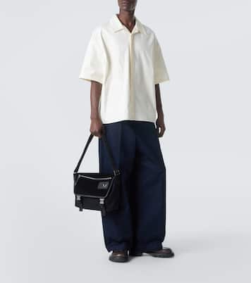 Flex Medium canvas and suede messenger bag | Loewe