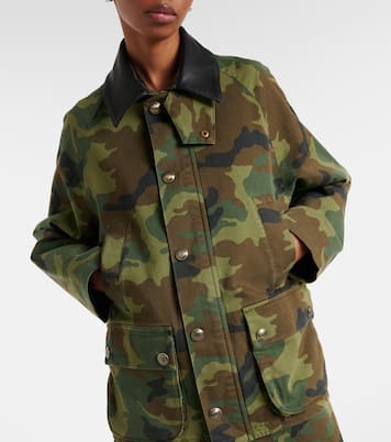 Jacke Andrew aus Baumwolle mit Leder | Nili Lotan