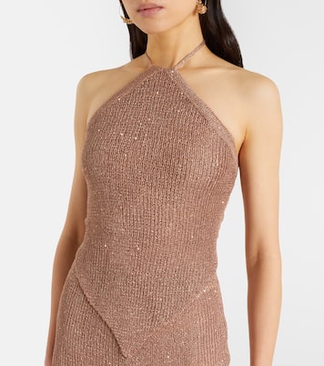 Liz sequined halterneck top | Bananhot