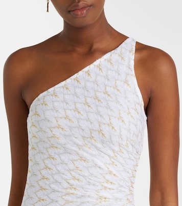 One-Shoulder-Maxikleid aus Lamé | Missoni
