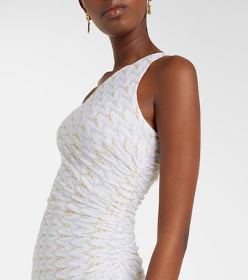 One-Shoulder-Maxikleid aus Lamé | Missoni