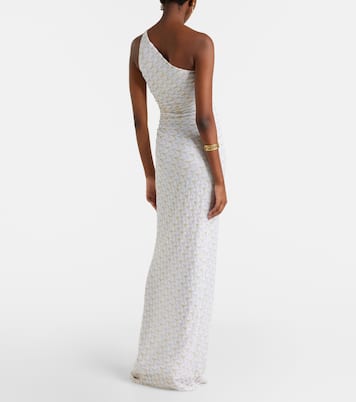 One-Shoulder-Maxikleid aus Lamé | Missoni