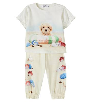 Baby Eline and Selena cotton-blend T-shirt and pants set | Molo