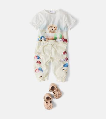 Baby Eline and Selena cotton-blend T-shirt and pants set | Molo