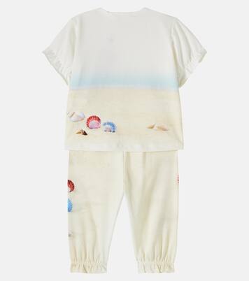 Baby Eline and Selena cotton-blend T-shirt and pants set | Molo