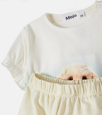 Baby Eline and Selena cotton-blend T-shirt and pants set | Molo
