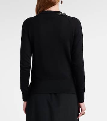 Cardigan aus Wolle und Seide mit Kristallen | Simone Rocha