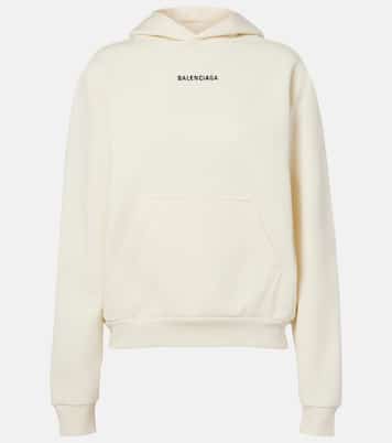 Sweat-shirt à capuche en molleton de coton | Balenciaga