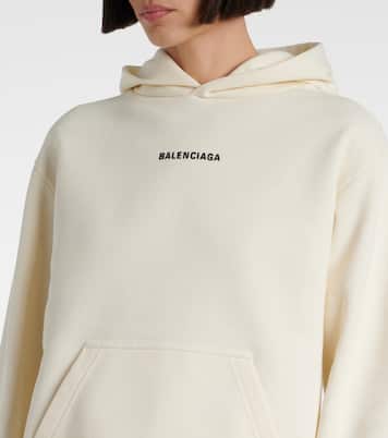 Sweat-shirt à capuche en molleton de coton | Balenciaga