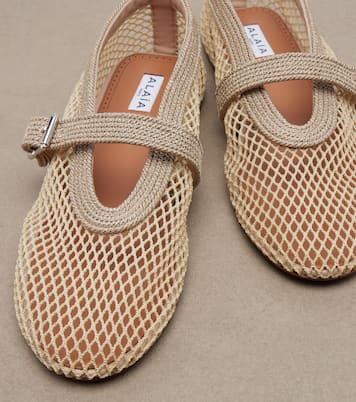 Fishnet Mary Jane flats | Alaïa