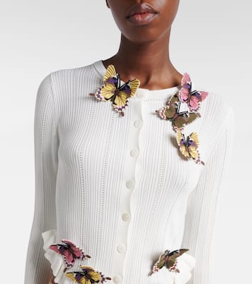Appliqué pointelle cardigan  | Blumarine