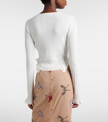 Appliqué pointelle cardigan  | Blumarine