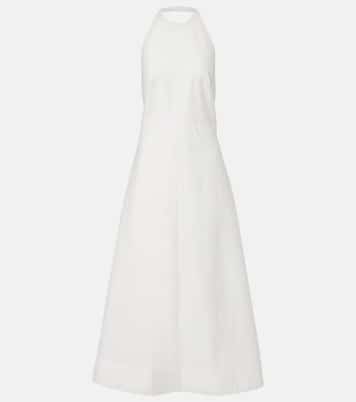 Halterneck cotton-blend poplin midi dress | Róhe