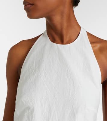 Halterneck cotton-blend poplin midi dress | Róhe