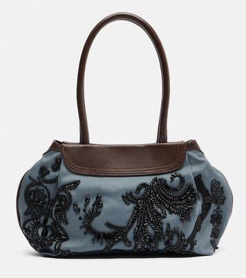 Embellished twill shoulder bag | Dries Van Noten