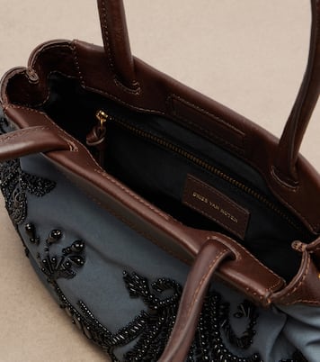 Embellished twill shoulder bag | Dries Van Noten