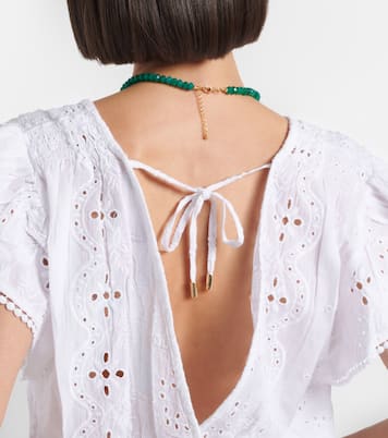 Vestido corto Jess de algodón con bordado inglés | Melissa Odabash