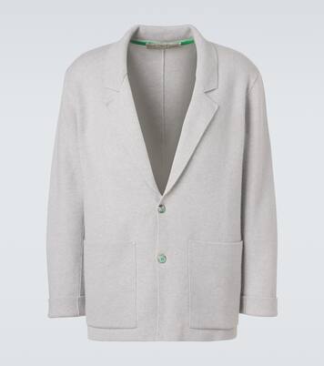 جاكيت بليزر من الكشمير مع تزيين بالجمشت  | God's True Cashmere