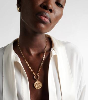 Anhänger Infinite Gratitude Large aus 18kt Gelbgold mit Diamanten | FoundRae