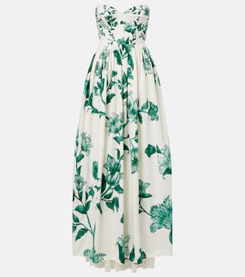 Vestido largo Tonia de algodón floral | Agua by Agua Bendita