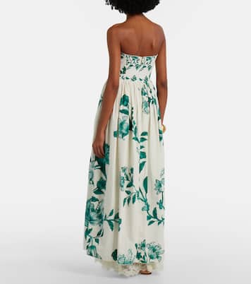 Vestido largo Tonia de algodón floral | Agua by Agua Bendita