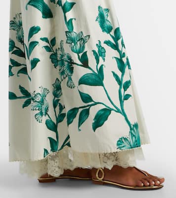 Vestido largo Tonia de algodón floral | Agua by Agua Bendita