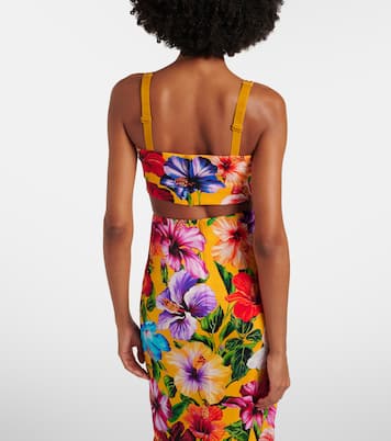 Floral silk-blend crop top | Dolce&Gabbana