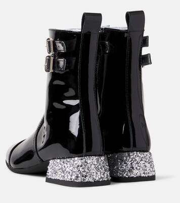 Botas de charol con glitter | Monnalisa