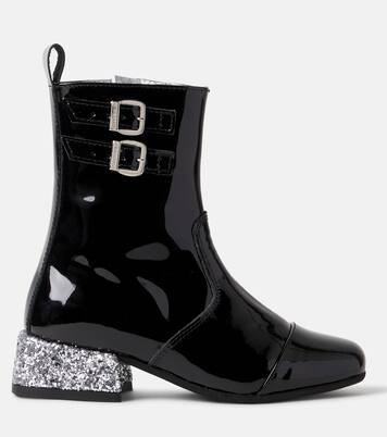 Botas de charol con glitter | Monnalisa