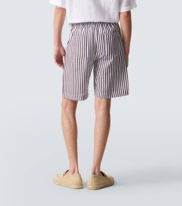 Striped linen shorts  | Fedeli