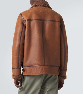 Shearling-lined leather jacket | Brunello Cucinelli