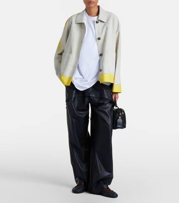 Weite Hose aus Leder | Loewe