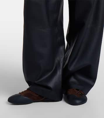 Weite Hose aus Leder | Loewe