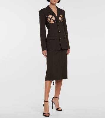 X Lotta Volkova Bleistiftrock aus Wolle | Jean Paul Gaultier