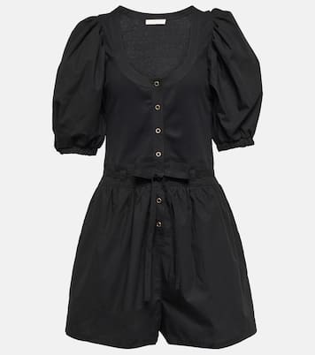 Leia cotton jersey and poplin playsuit | Ulla Johnson
