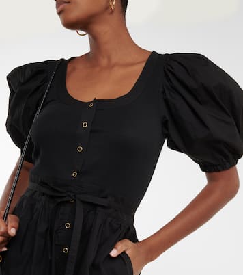 Leia cotton jersey and poplin playsuit | Ulla Johnson