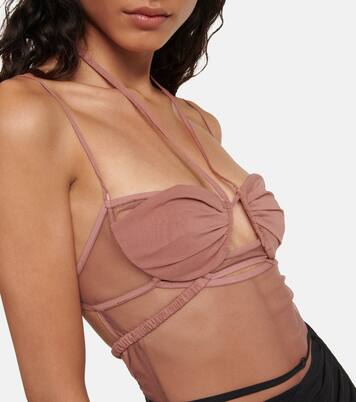 Body in tulle con cut-out | Nensi Dojaka