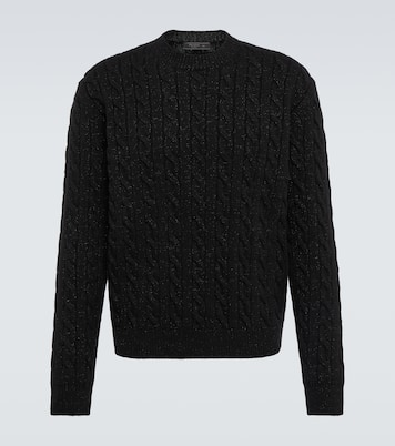 Pull en laine mélangée métallisée | Prada