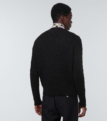 Pull en laine mélangée métallisée | Prada