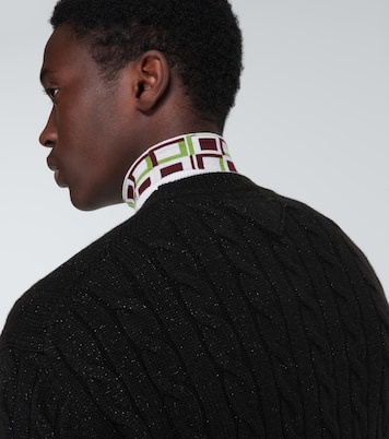 Pull en laine mélangée métallisée | Prada