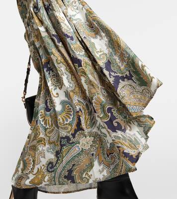 Robe midi Kadar imprimée en lin | Veronica Beard