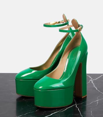 Tan-Go 155 leather platform pumps | Valentino Garavani