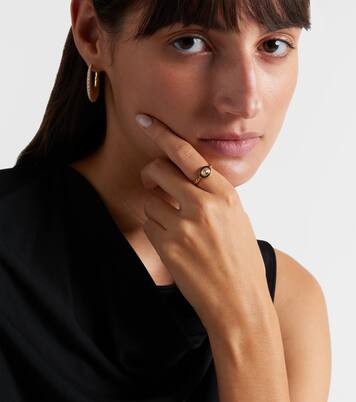 Ring Lenox Reign aus 18kt Gelbgold mit Emaille und Diamanten | Melissa Kaye