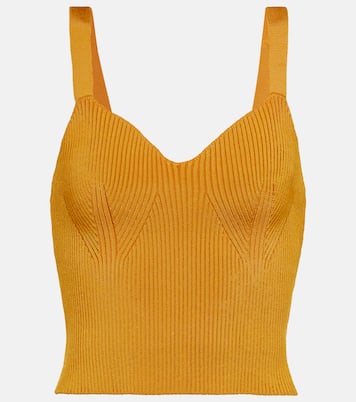 Cropped-Top aus Rippstrick | Vince