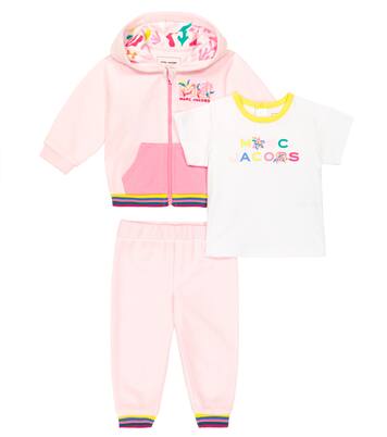 Baby cotton-blend T-shirt, hoodie, and sweatpants set | Marc Jacobs Kids