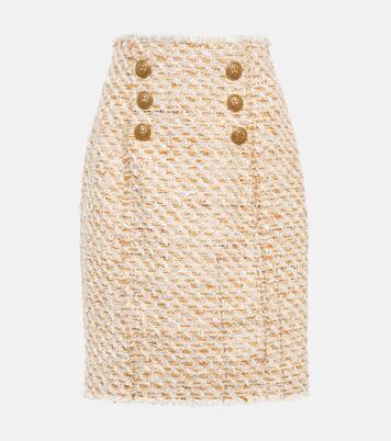 High-rise tweed miniskirt | Balmain