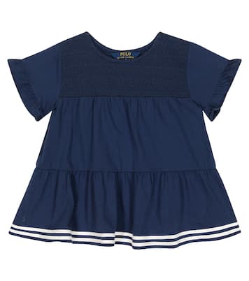 Ruffle-trimmed cotton dress | Polo Ralph Lauren Kids